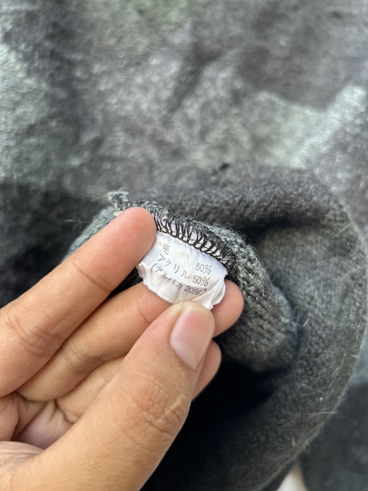 If Six Was Nine × Japanese Brand × Le Grande Bleu (L.G.B.) Glaser Japanese Mohair Grunge Striped Knit Style Size US L / EU 52-54 / 3 - 8 Thumbnail