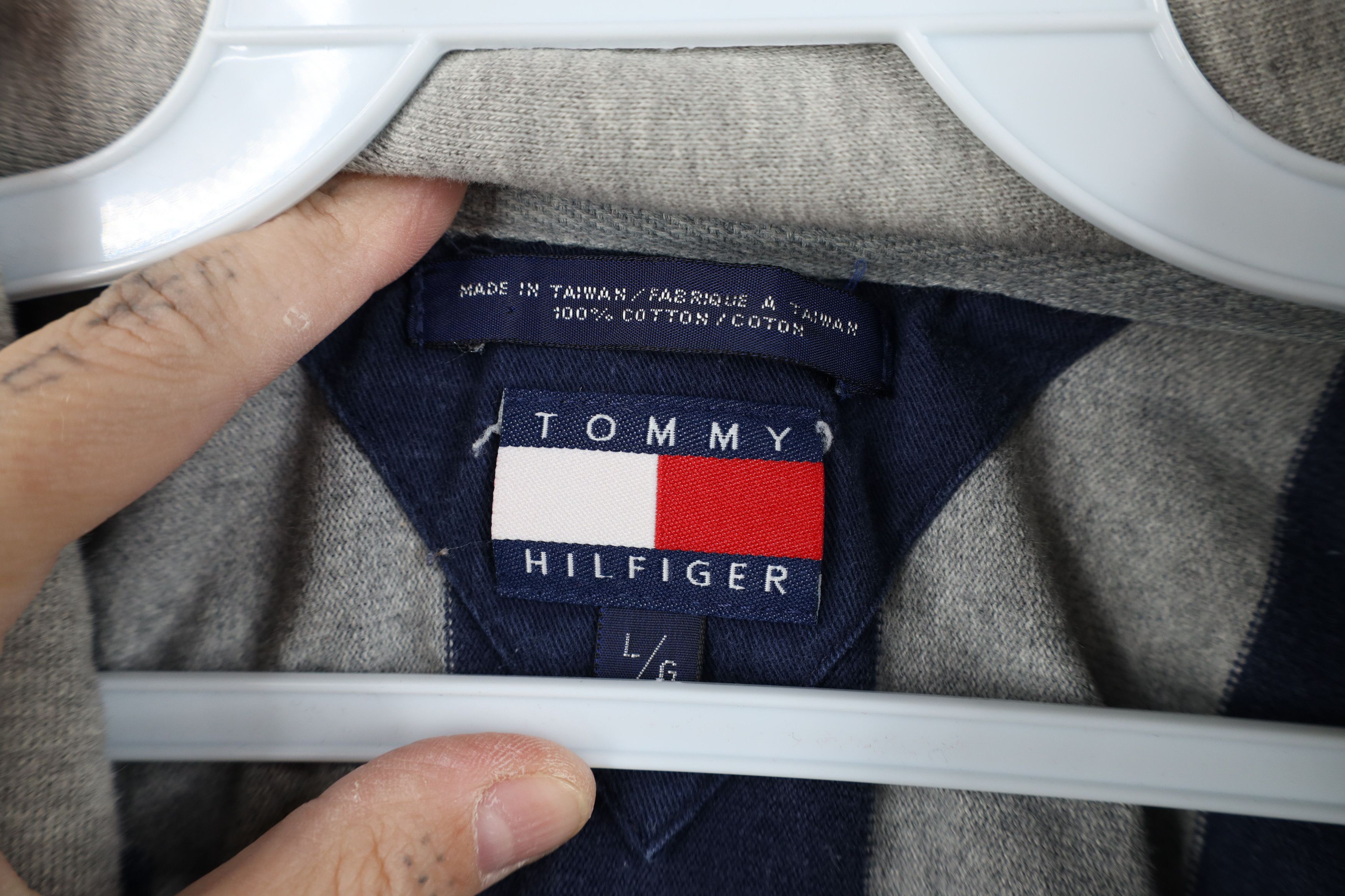 Tommy Hilfiger Vintage 90s Tommy Hilfiger Long Sleeve Rugby Polo Shirt Size US L / EU 52-54 / 3 - 6 Thumbnail