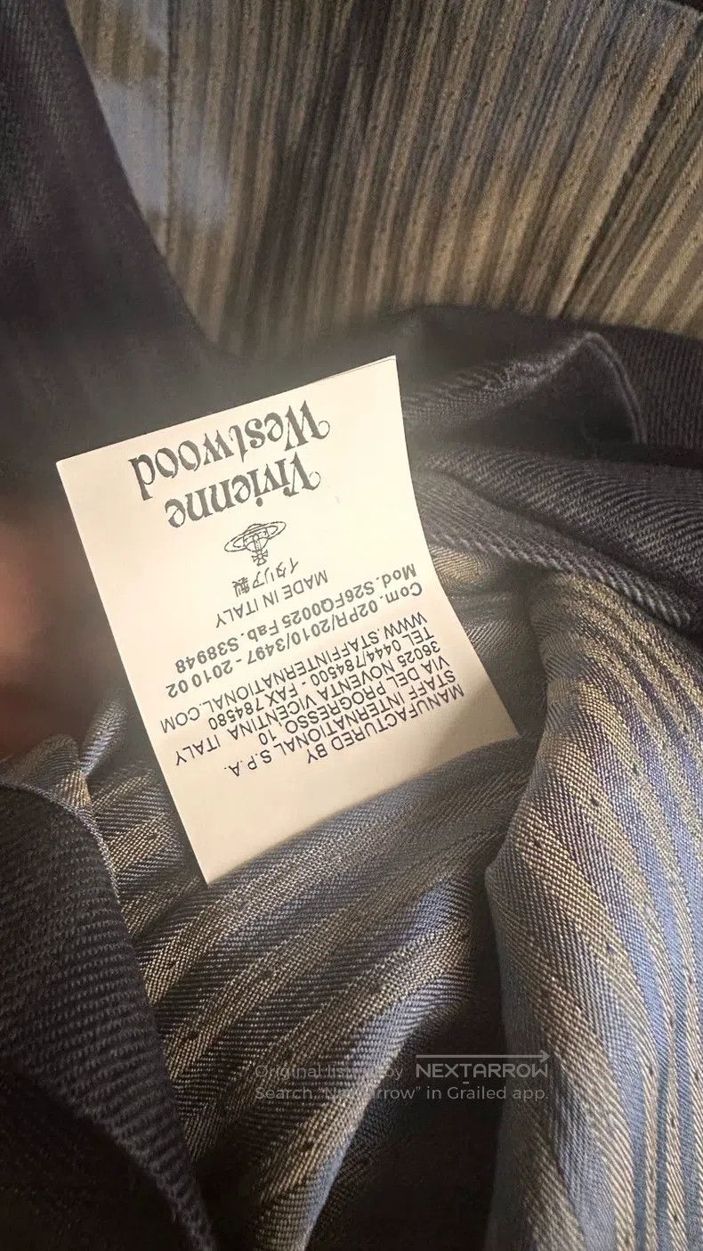 Vivienne Westwood Vivienne Westwood Irregular suit jacket, dark green stripe Size M / US 6-8 / IT 42-44 - 7 Thumbnail