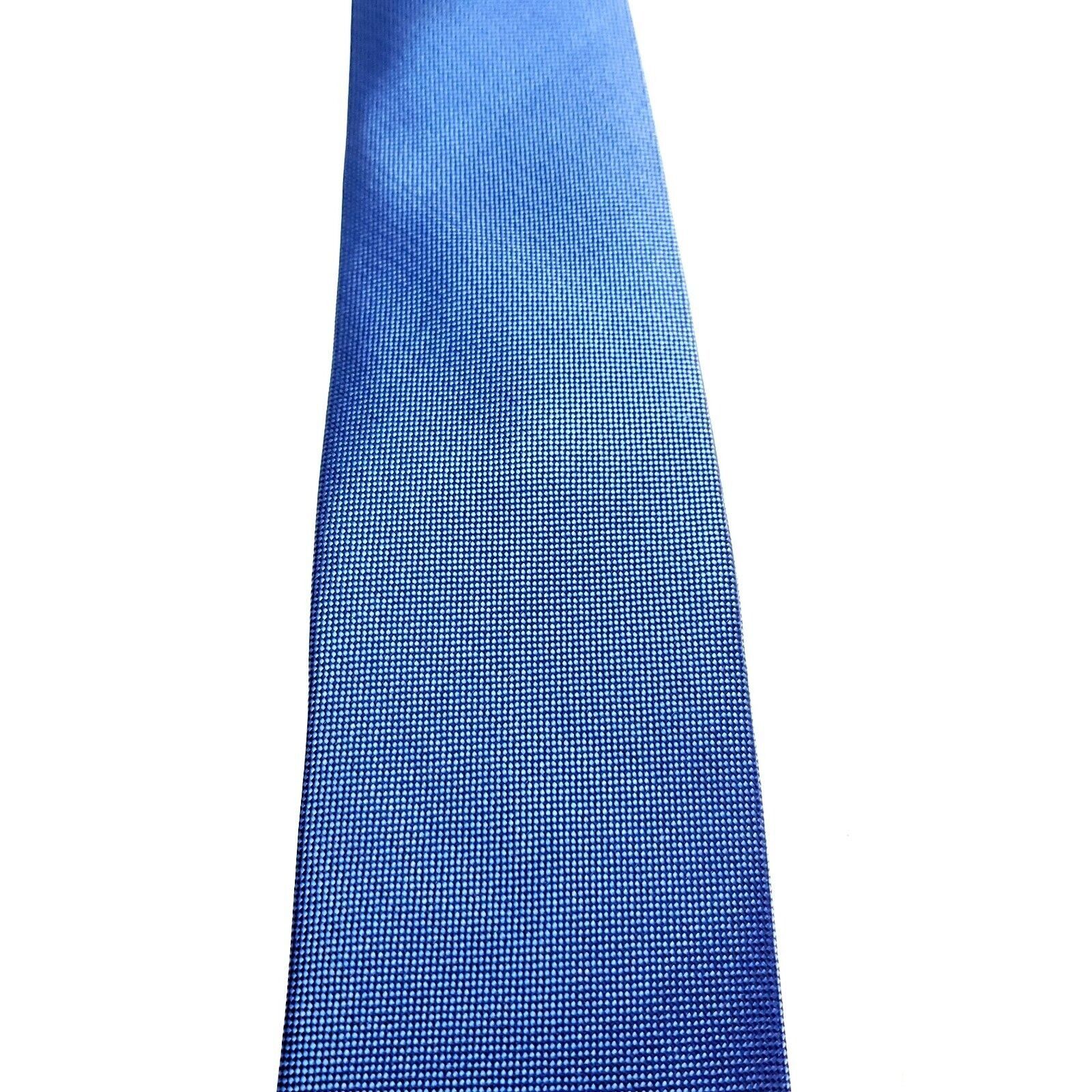 Club Room Club Room Blue Silk Tie Woven Skinny Knit Size ONE SIZE - 2 Thumbnail
