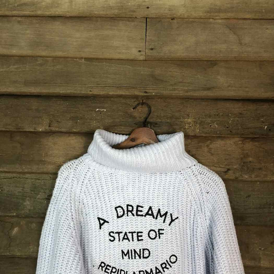 Homespun Knitwear Oversized Repipi Armario Blue Turtle Neck Knitwear #498 Size M / US 6-8 / IT 42-44 - 2 Thumbnail