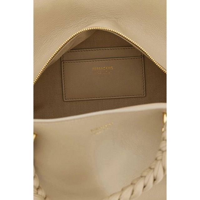 Salvatore Ferragamo FERRAGAMO Folded Medium Stone Top Handle Bag New & Authentic Size ONE SIZE - 4 Thumbnail