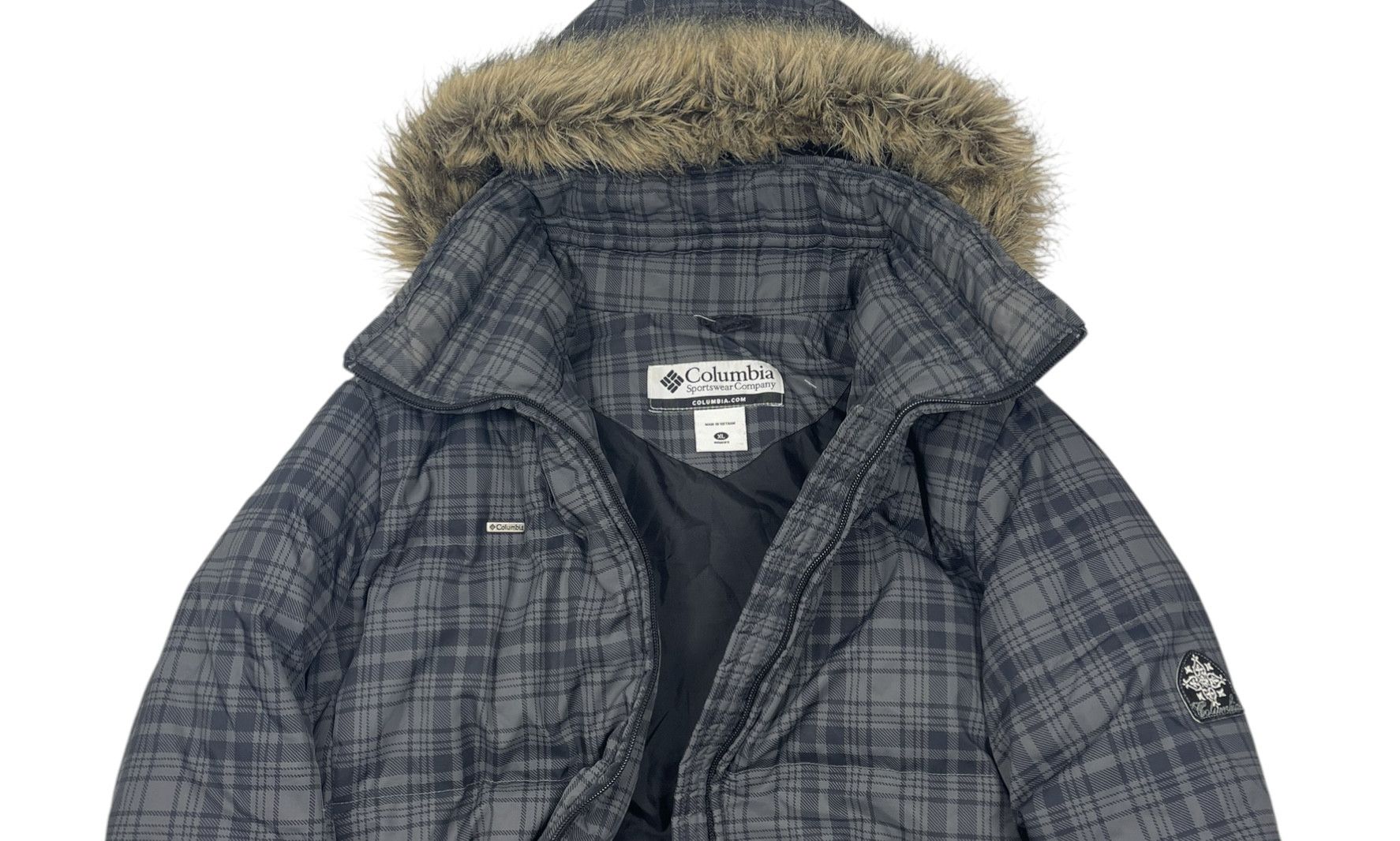 お歳暮ならオンライン Japanese × Columbia Brand jacket fur down Columbia Vintage × ジャケット・アウター