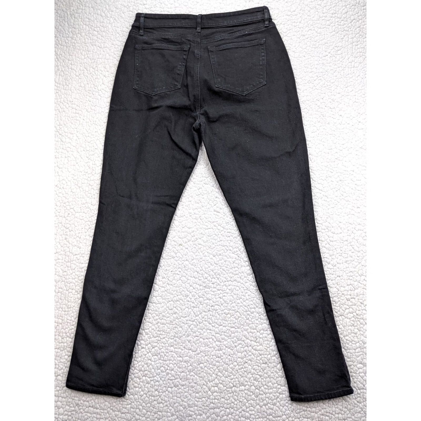 Loft LOFT Curvy Flare Jeans Womens 14 Blue Dark Wash Mid Rise 32 Inseam Zip Fly Stretch Button WAISTLYeah? Size 25" / US 0 / IT 36 - 2 Thumbnail