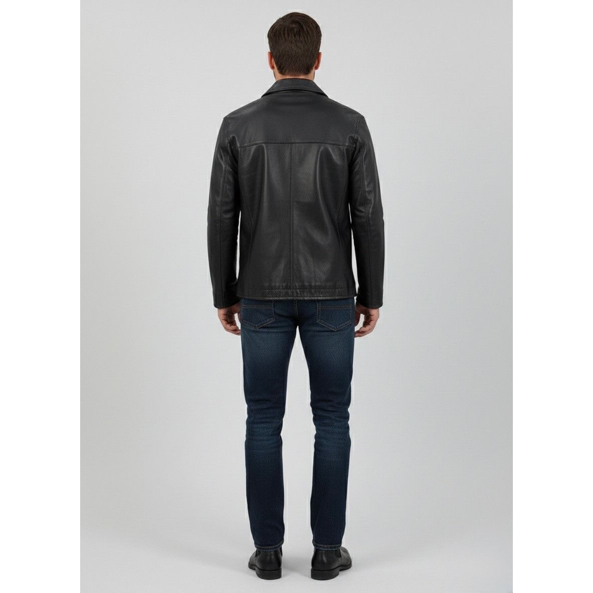 Perry Ellis VTG Perry Ellis Portfolio Mens Black Lambskin Leather Jacket Size US S / EU 44-46 / 1 - 24 Thumbnail
