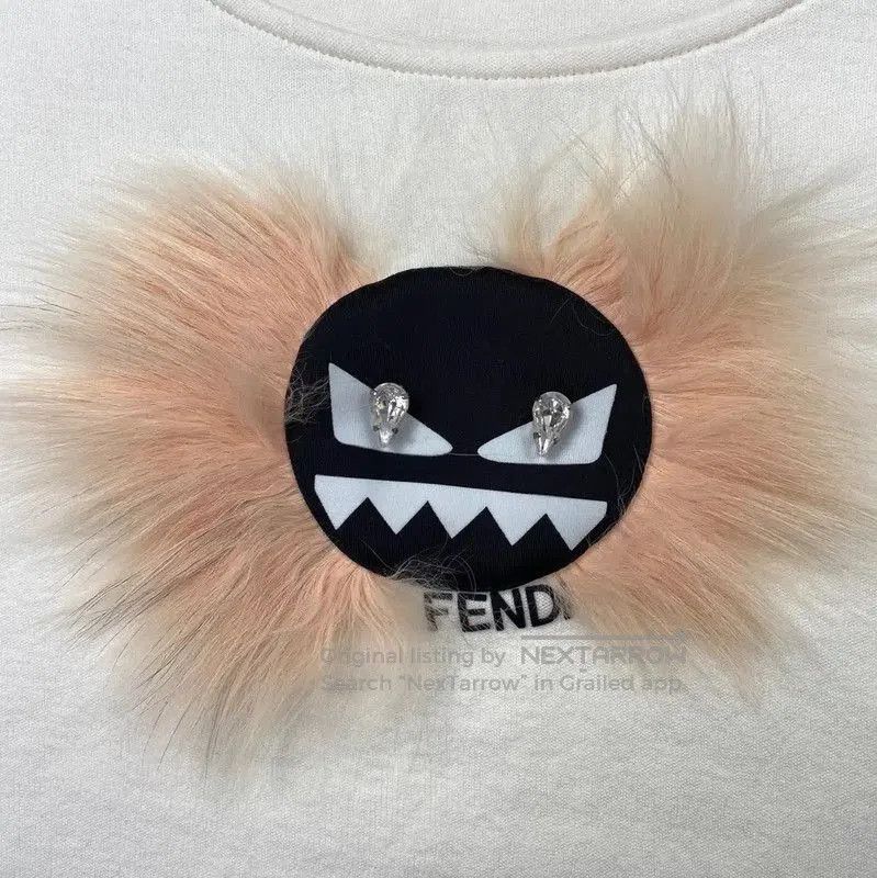 Fendi Fendi Women's White Nylon Sweatshirt with Unique Detail . Size M / US 6-8 / IT 42-44 - 3 Thumbnail