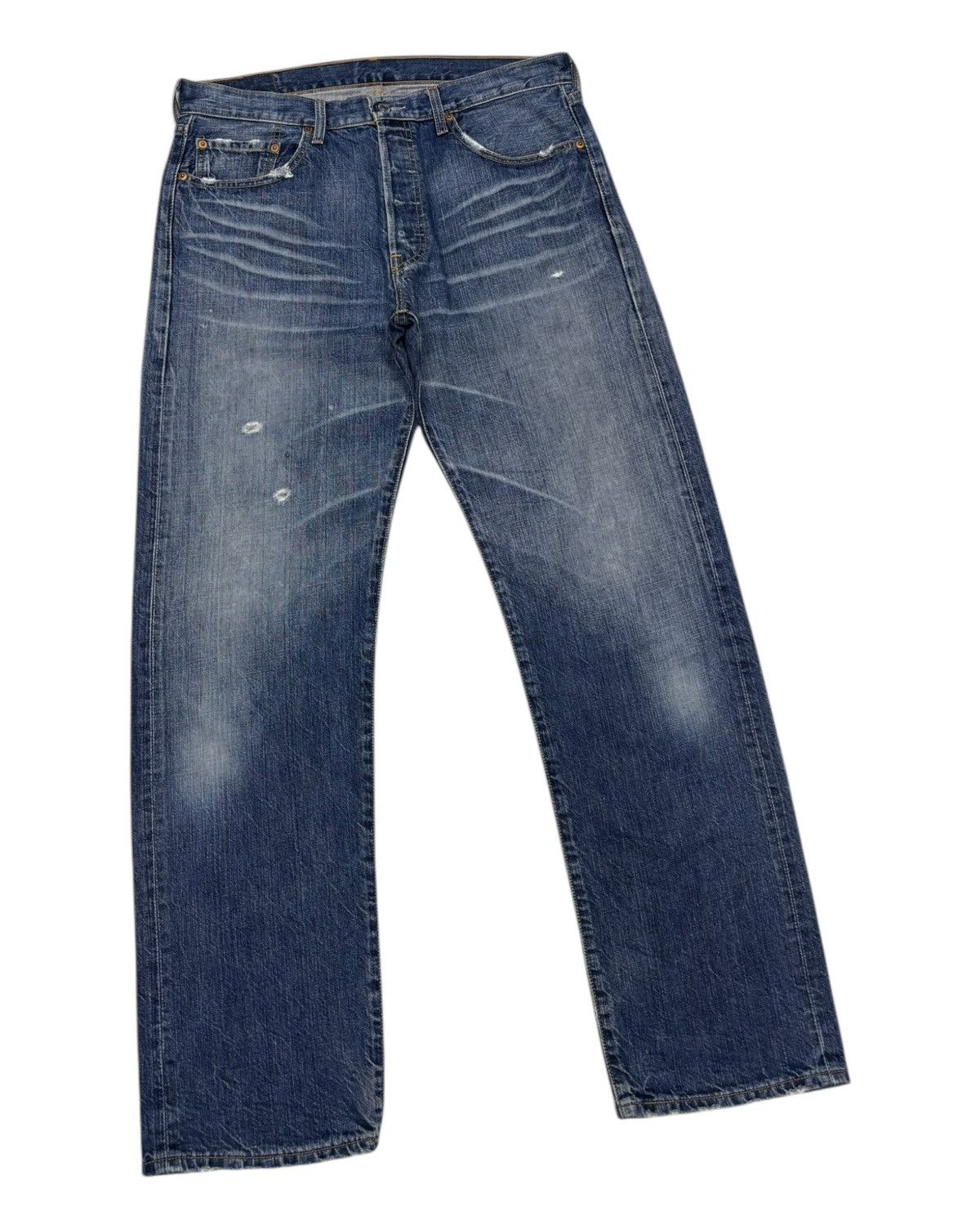 Levi's 🔥VINTAGE LEVIS 501 DISTRESSED DENIM JEANS Size US 34 / EU 50 - 5 Thumbnail