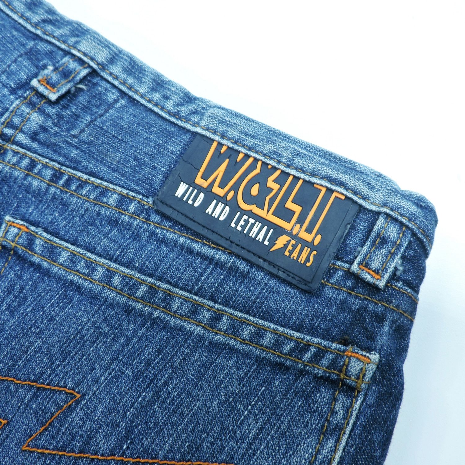Walter Van Beirendonck W&LT WILD AND LETHAL KISS THE FUTURE DENIM MINI SKIRT Size 26" / US 2 / IT 38 - 16 Thumbnail
