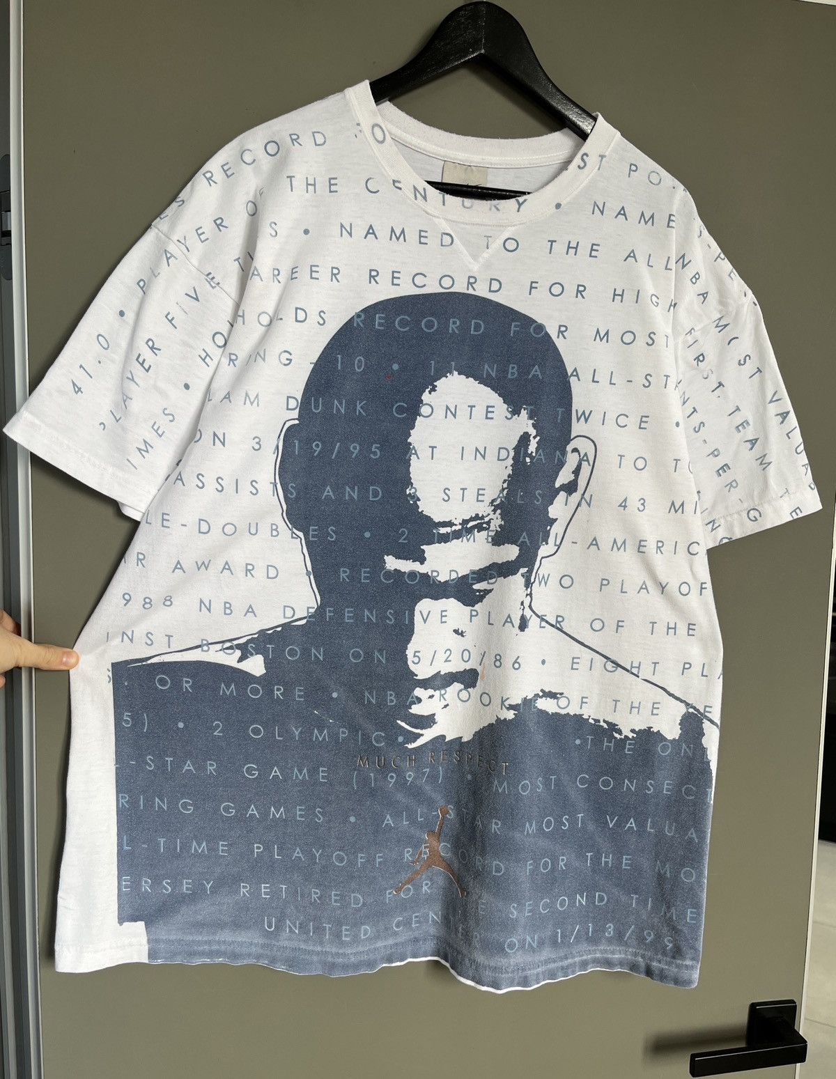 Nike Nike Vintage Extra RARE Jordan Overprinted T-shirt Size US XL / EU 56 / 4 - 2 Thumbnail