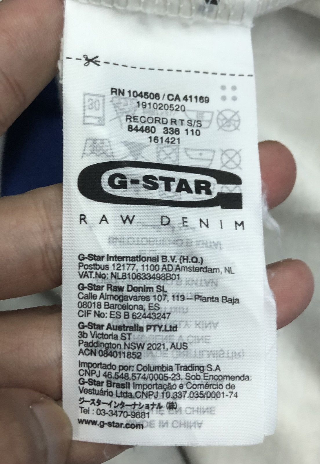 G-Star Vintage G-Star Raw 3301 Records T-Shirt Size US L / EU 52-54 / 3 - 11 Thumbnail