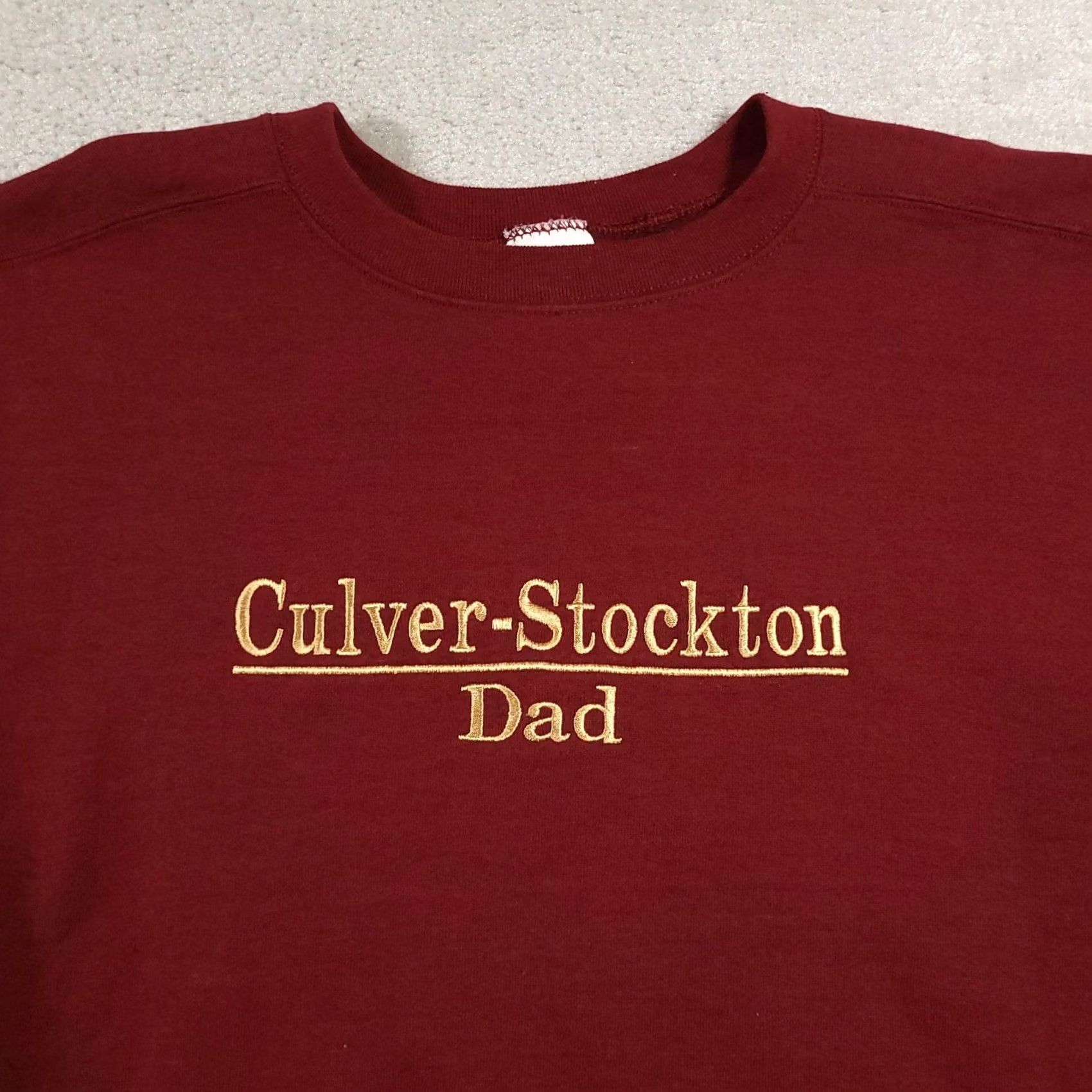 Wilson Culver-Stockton Dad Sweatshirt Mens XL Maroon Wilson Crewneck College Pullover Size US XL / EU 56 / 4 - 3 Thumbnail