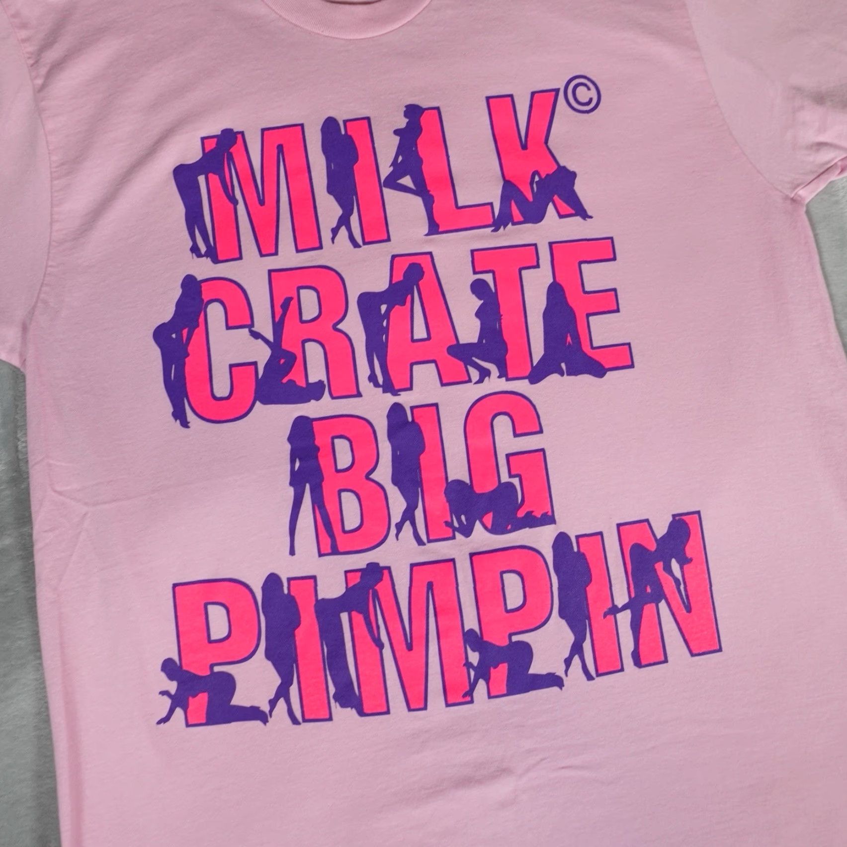 Pinko Milkcrate NYC Men's T-Shirt Large Pink USA Logo Short Sleeve Crew Neck Summer Fall Spring Made in USA Size US L / EU 52-54 / 3 - 3 Thumbnail
