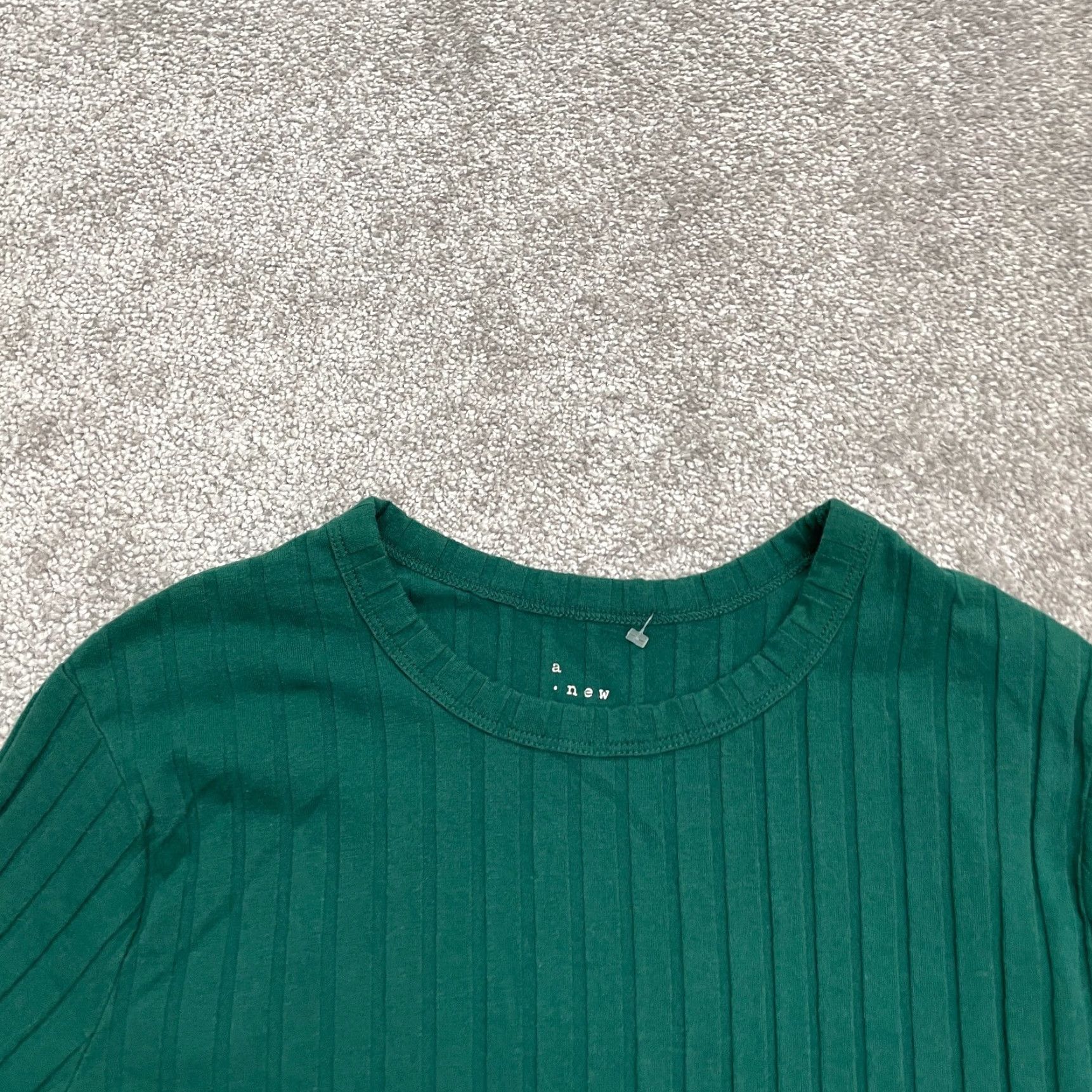 Vintage A New Day Pullover Sweater Junior XXL Green Crew Neck Long Sleeve Ribbed Knit Green Size XXL / US 16-18 / IT 52-54 - 3 Thumbnail