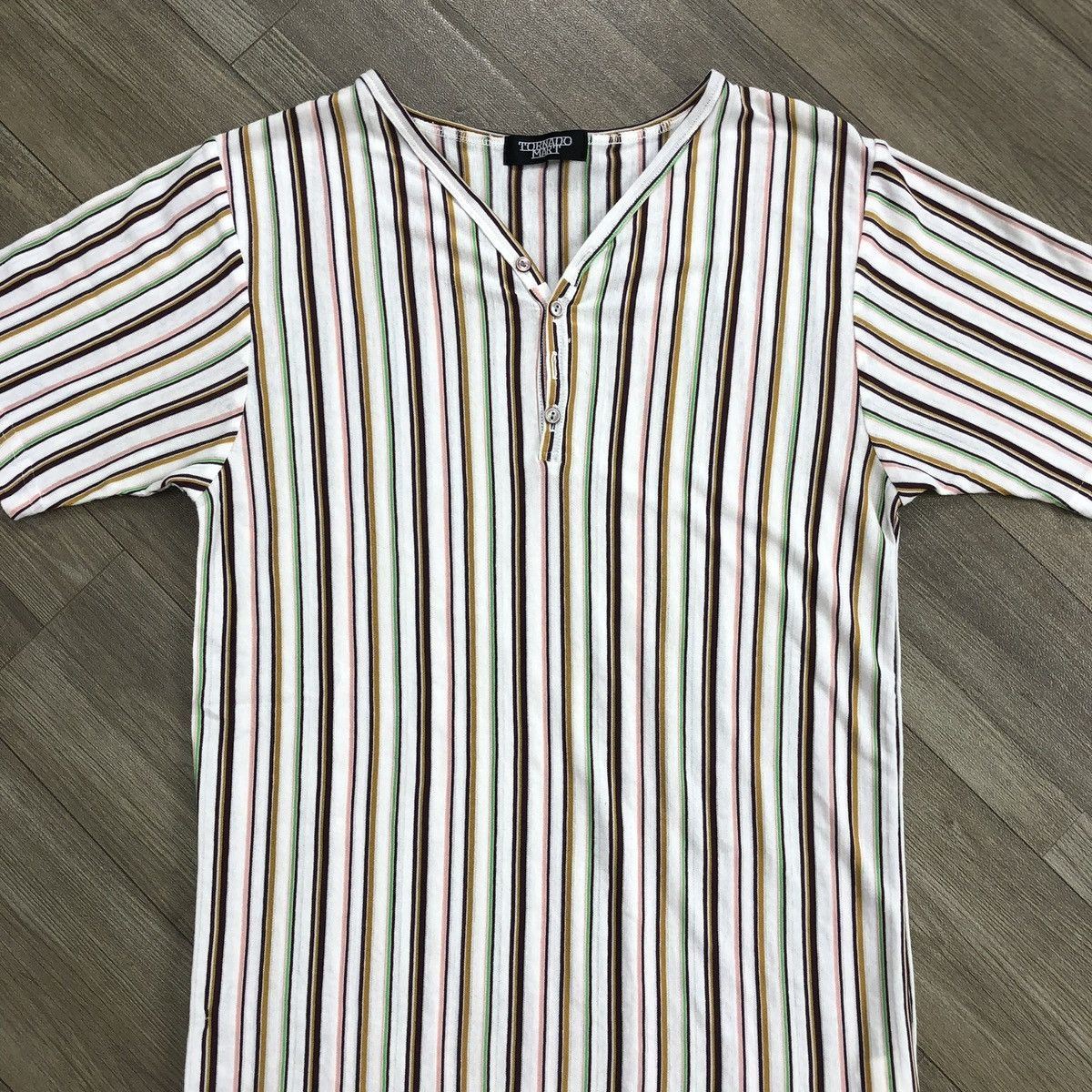 Tornado Mart 2000s Tornado Mart Japan Striped Multicolored Kmrii Lgb Tee Size US S / EU 44-46 / 1 - 2 Thumbnail