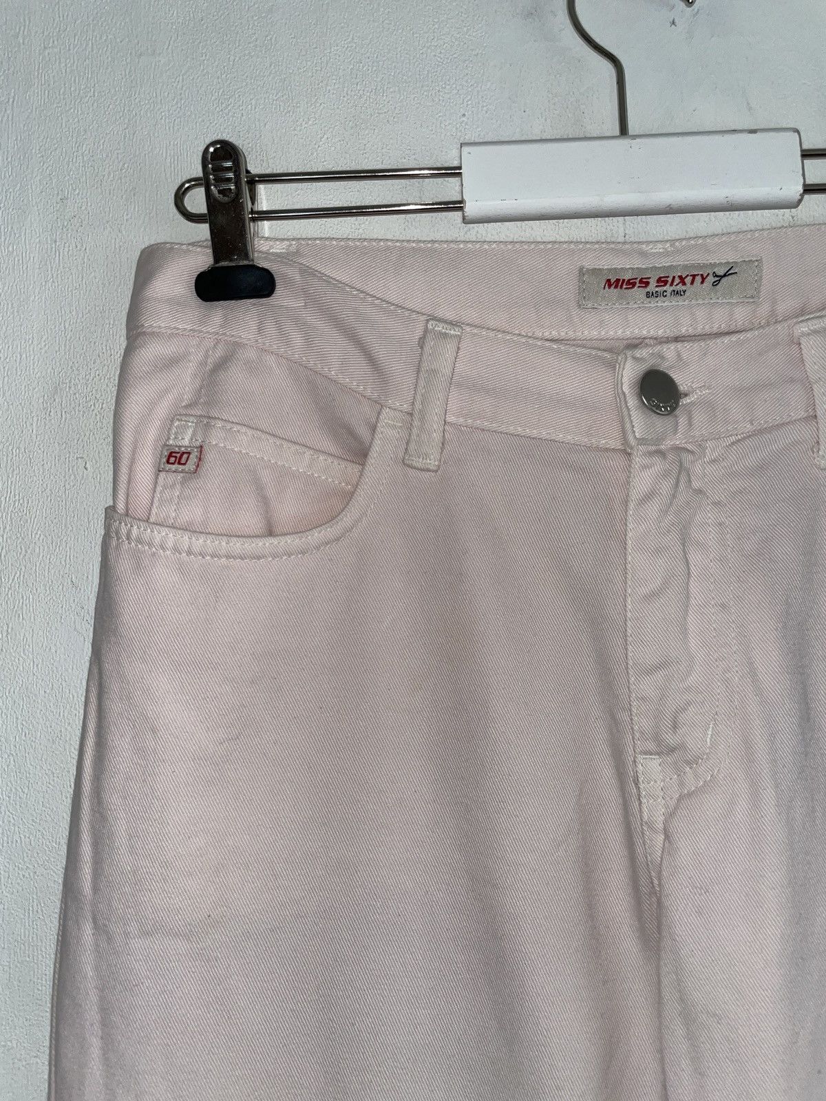 Miss Sixty Miss Sixty Pink Shiny Flared Jeans Size 28" / US 6 / IT 42 - 4 Thumbnail