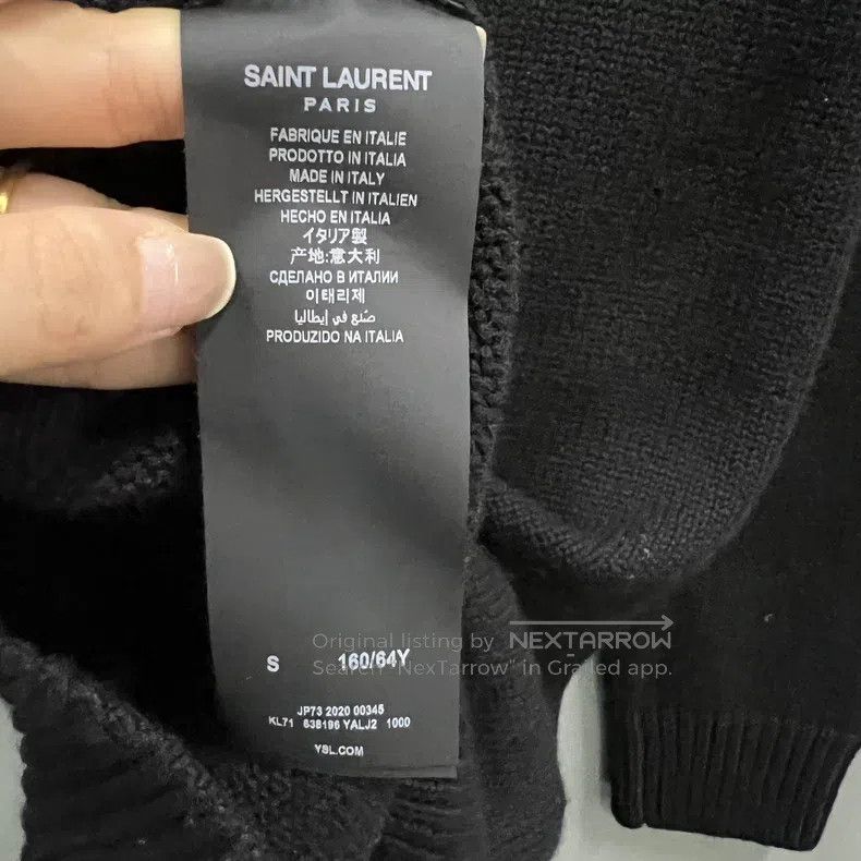 Saint Laurent Paris Saint Laurent Paris Black crew neck knitted sweater Size US S / EU 44-46 / 1 - 4 Thumbnail