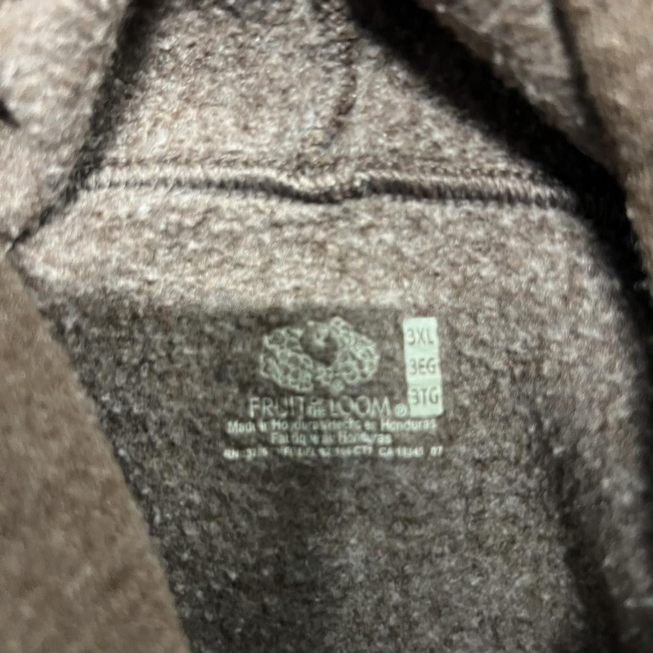 Japanese Brand × Vintage Vintage Y2K/2000s Blank Brown Minimalistic Hoodie! Size US XXL / EU 58 / 5 - 3 Thumbnail