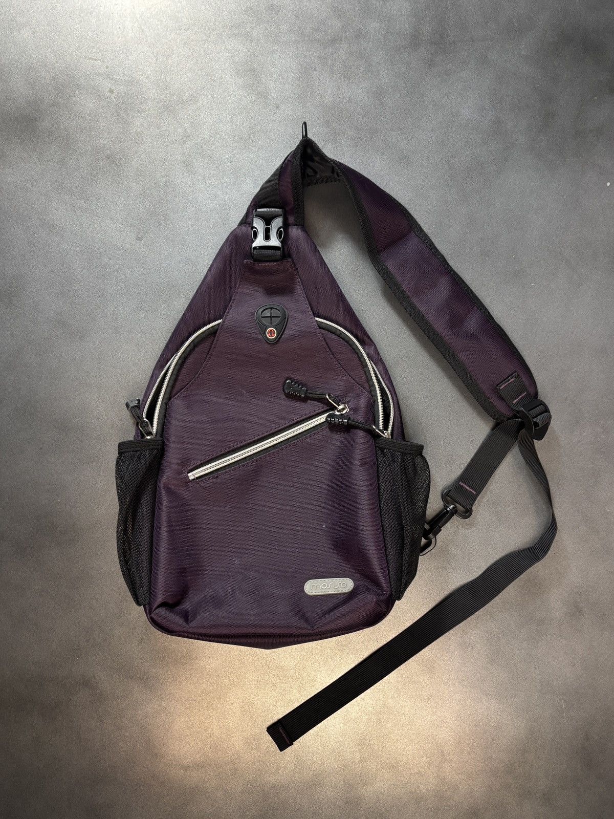Vintage 2000s Vintage Nylon Crossbody Messenger Plum Purple Prada Size ONE SIZE - 2 Thumbnail