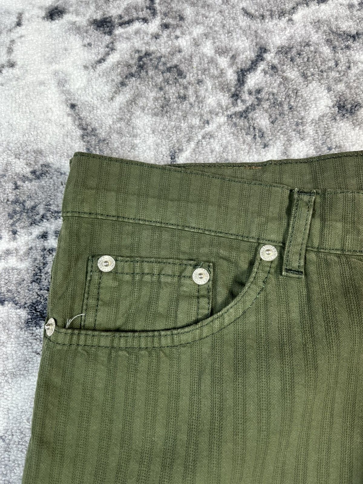 Versace Versace Olive Green Straight Fit Pants Made In Italy Size US 34 / EU 50 - 4 Thumbnail