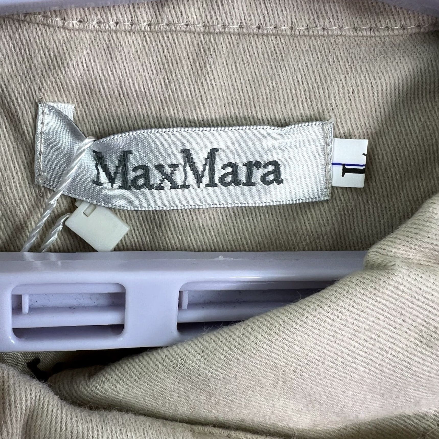 Max Mara Max Mara Double Breasted Trench Coat Womens Jr Size L Beige Cotton Blend Size L / US 10 / IT 46 - 4 Thumbnail