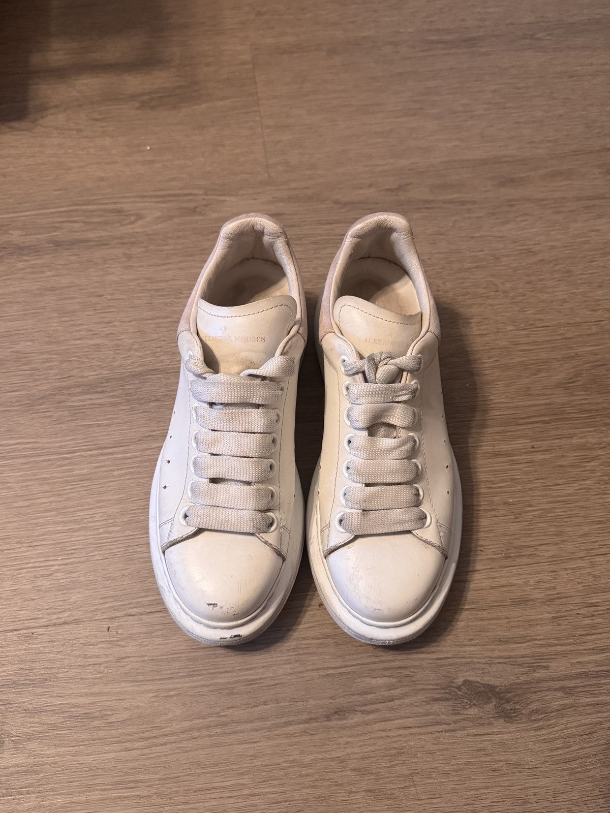 Alexander McQueen Women's Oversized Sneaker in White/Patchouli Size US 7 / IT 37 - 1 Thumbnail