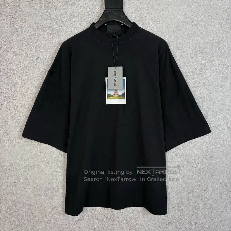 Balenciaga Polaroid Photo Printed Short Sleeve T-Shirt