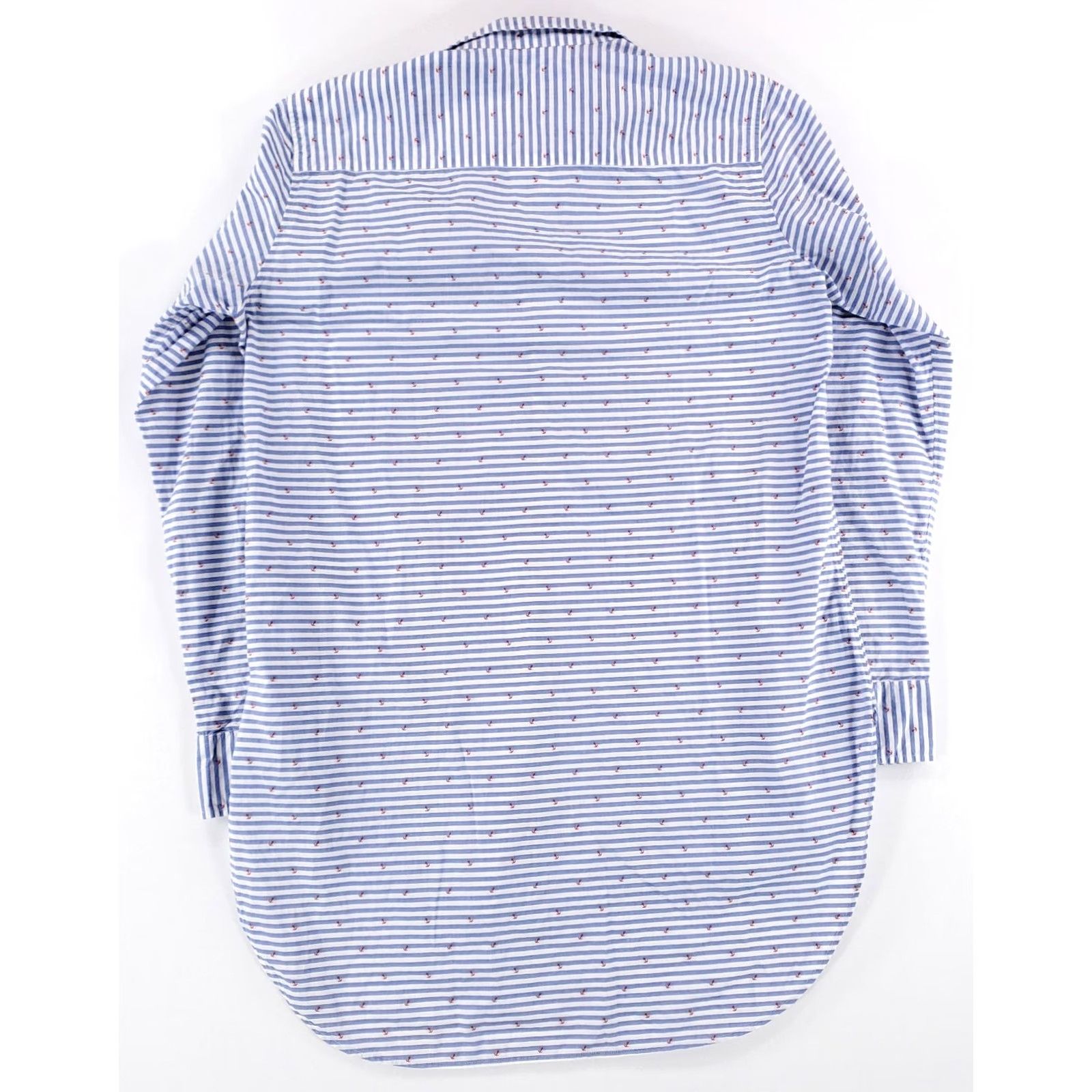 Frank & Eileen Frank & Eileen Grayson Boyfriend Button Up Shirt Embroidered Anchor Womens L Blue Shirt Size L / US 10 / IT 46 - 3 Thumbnail