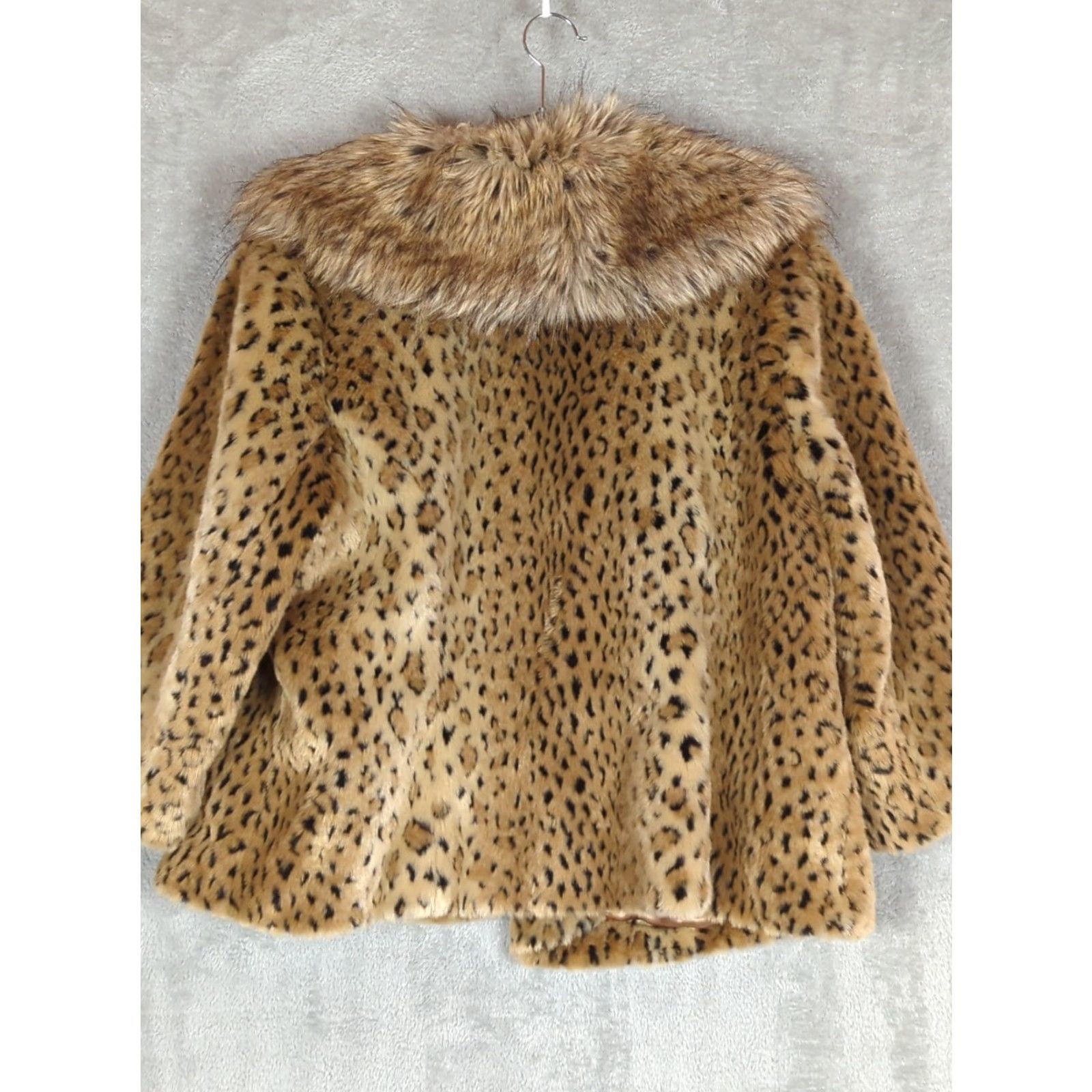 Vintage INC International Concepts Jacket Cropped Leopard Faux Fur 0X Womens 3/4 Sleeve Short Hook & Eye Collared Tan Black Mob Wife Vintage: No Size XL / US 12-14 / IT 48-50 - 7 Thumbnail