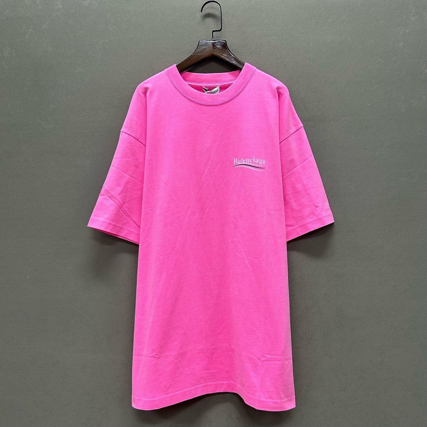 Balenciaga Balenciaga Pink Logo Print T-Shirt Size S Size S / US 4 / IT 40 - 1 Thumbnail
