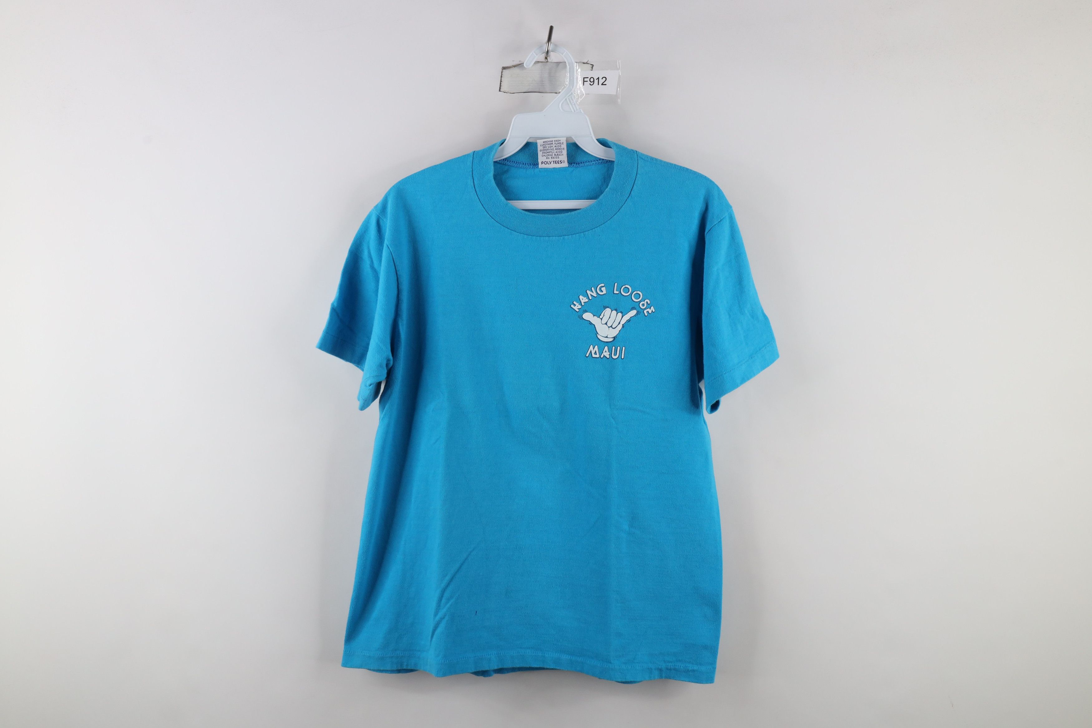 Vintage Vintage 80s Streetwear Hang Loose Maui Surfing T-Shirt USA Size US M / EU 48-50 / 2 - 1 Thumbnail