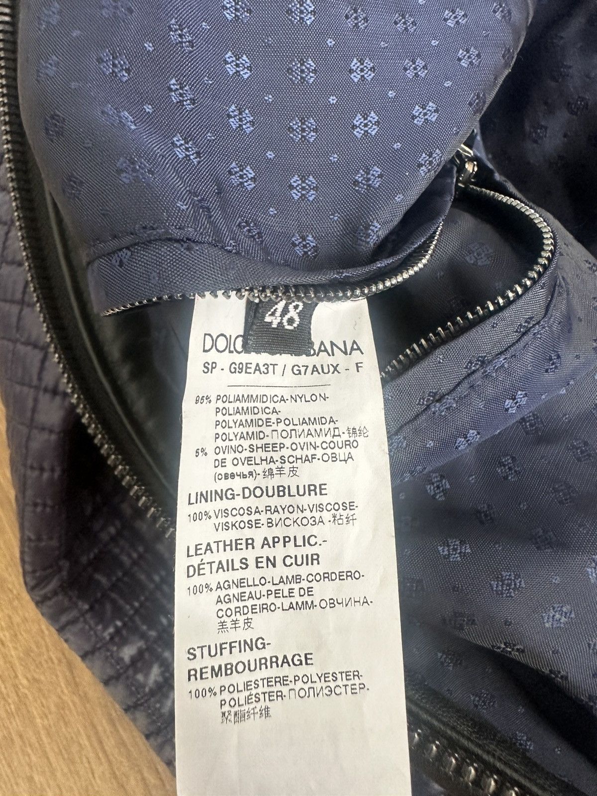 Dolce & Gabbana Dolce & Gabanna 00s biker smooth navy jacket Size US M / EU 48-50 / 2 - 4 Thumbnail