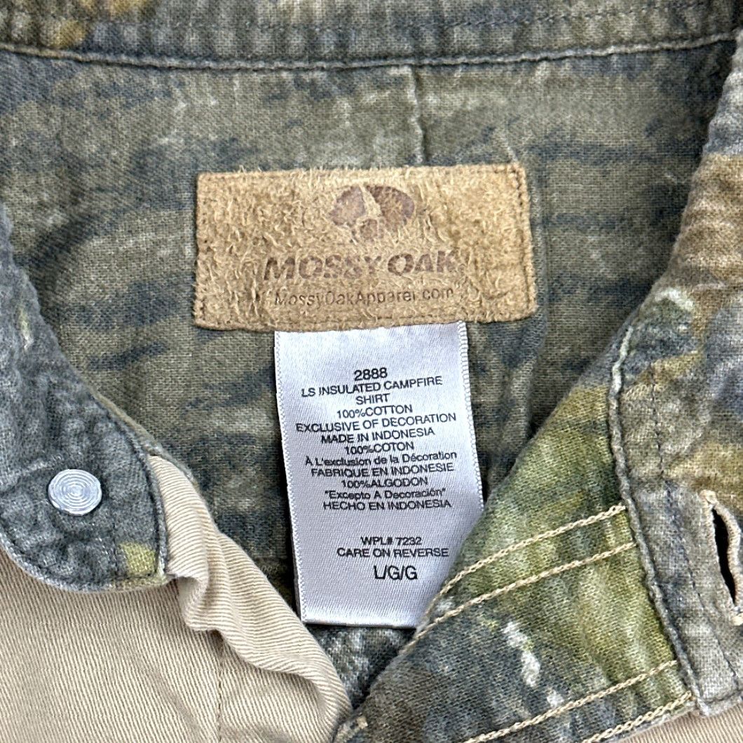 Vintage Mossy Oak Shirt Adult LARGE Brown Camouflage Lined Heavyweight Shacket Campfire Size US L / EU 52-54 / 3 - 4 Thumbnail