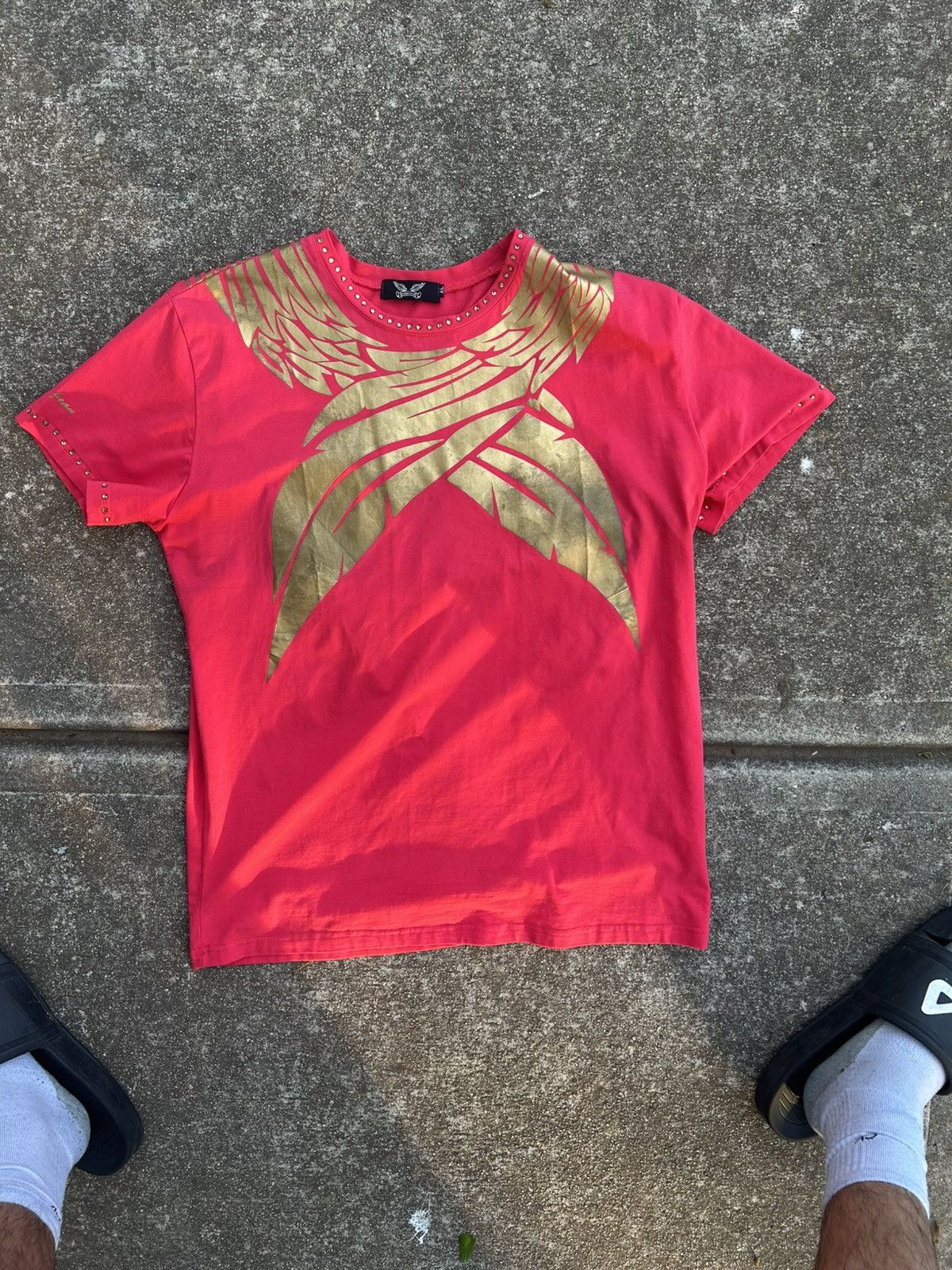 Robins Jeans Robin’s Jean Red Wing Graphic Studded Tee Vintage Size US M / EU 48-50 / 2 - 2 Thumbnail