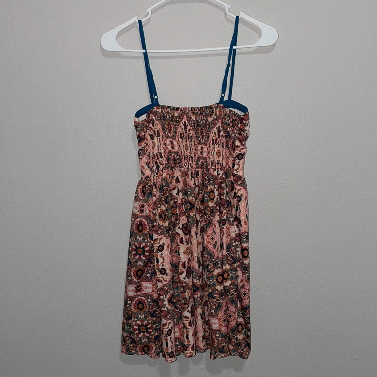 Urban Outfitters Band of Gypsies Mini Dress XS Smocked Tribal Aztec Printed Size XS / US 0-2 / IT 36-38 - 3 Thumbnail