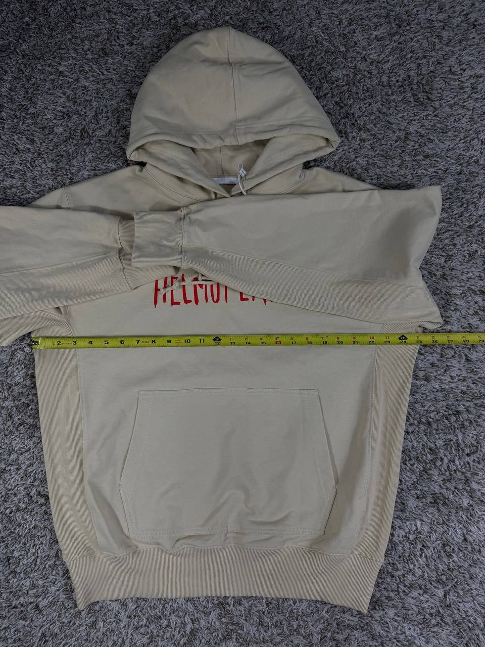 Helmut Lang NWT Helmut Lang Scribble Logo Hoodie 'Stone' Size US L / EU 52-54 / 3 - 6 Thumbnail