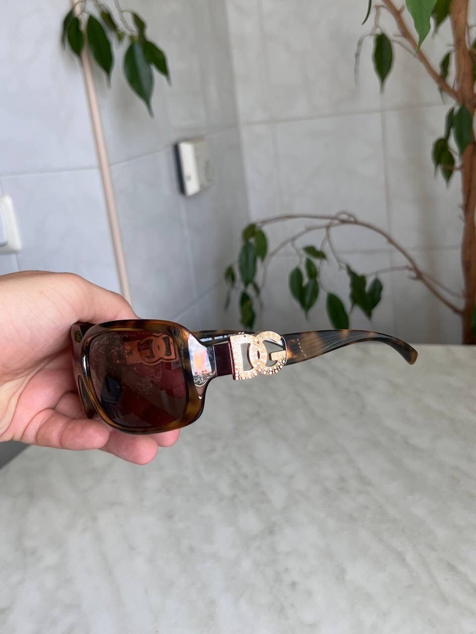 Dolce & Gabbana × Vintage Y2K Dolce & Gabbana Sunglasses Rhinestone Strass 2000s Wrap Size ONE SIZE - 15 Thumbnail