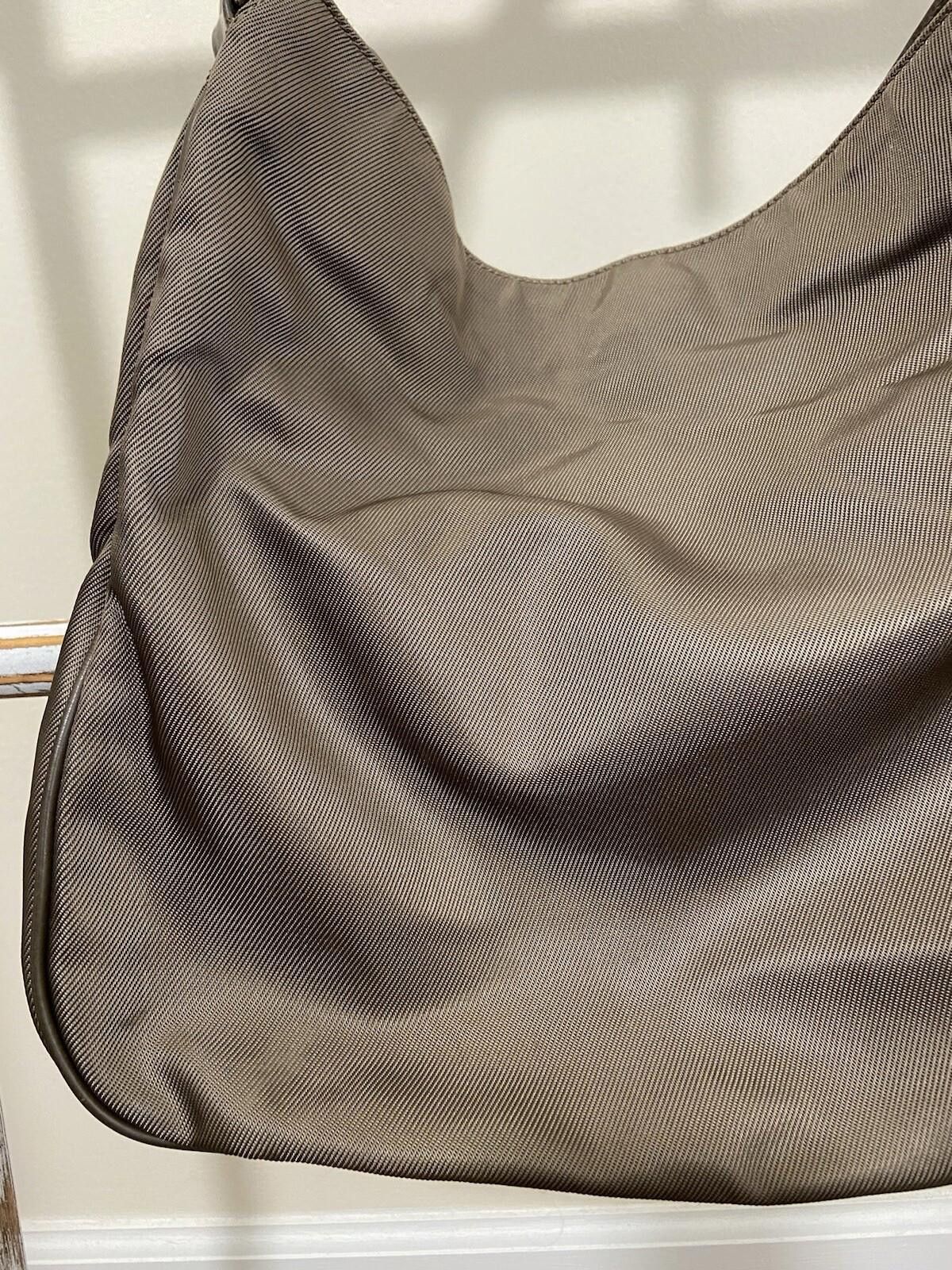 Gucci Gucci bamboo khaki brown nylon hand shoulder bag, fair cond Size ONE SIZE - 12 Thumbnail