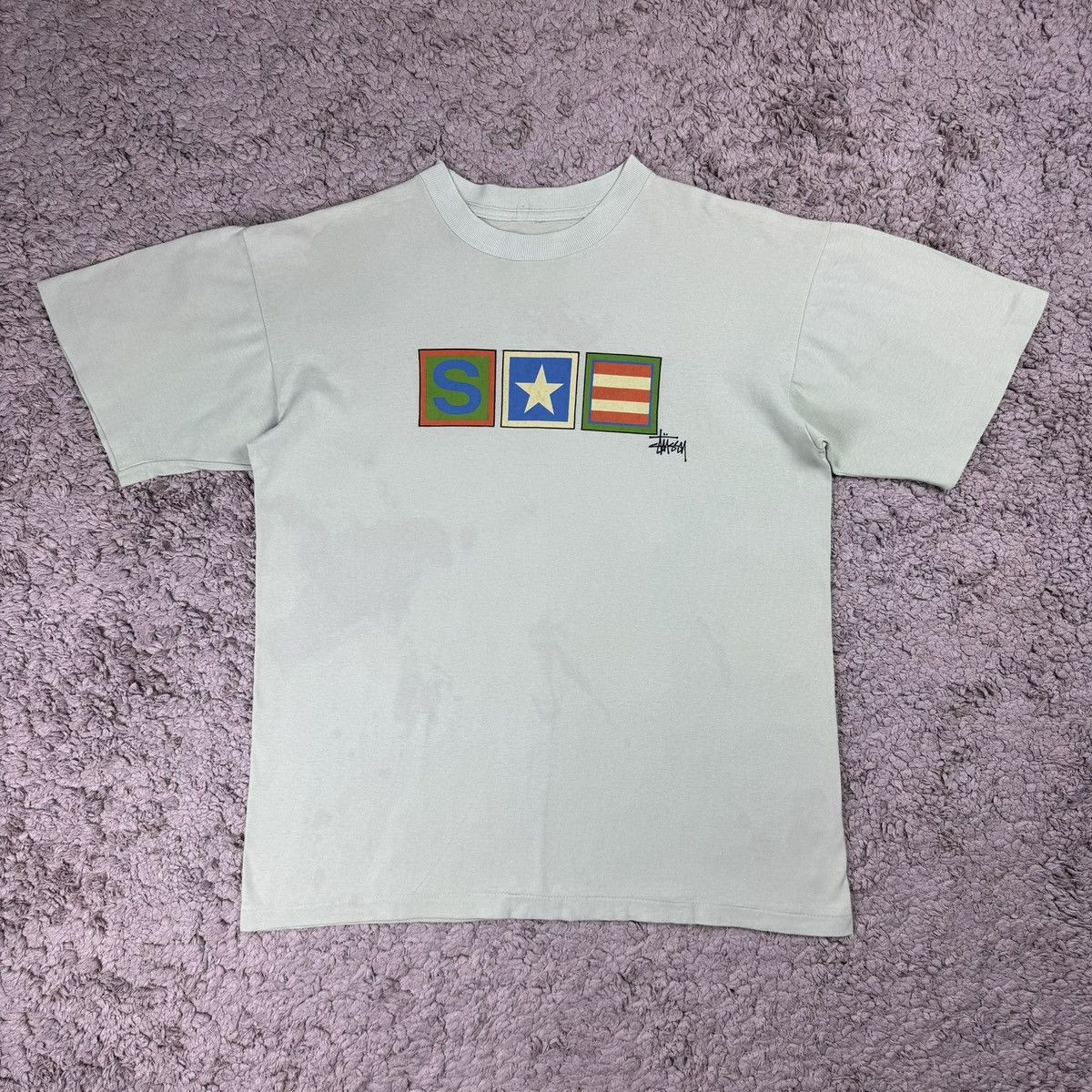 Stussy Vintage 90s Stussy Star Box T-shirt Size US L / EU 52-54 / 3 - 1 Thumbnail
