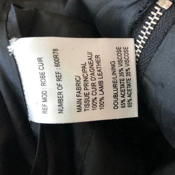 Carven Carven Leather Fluted Dress Lamb Drop Waist Flappe Size S / US 4 / IT 40 - 6 Thumbnail