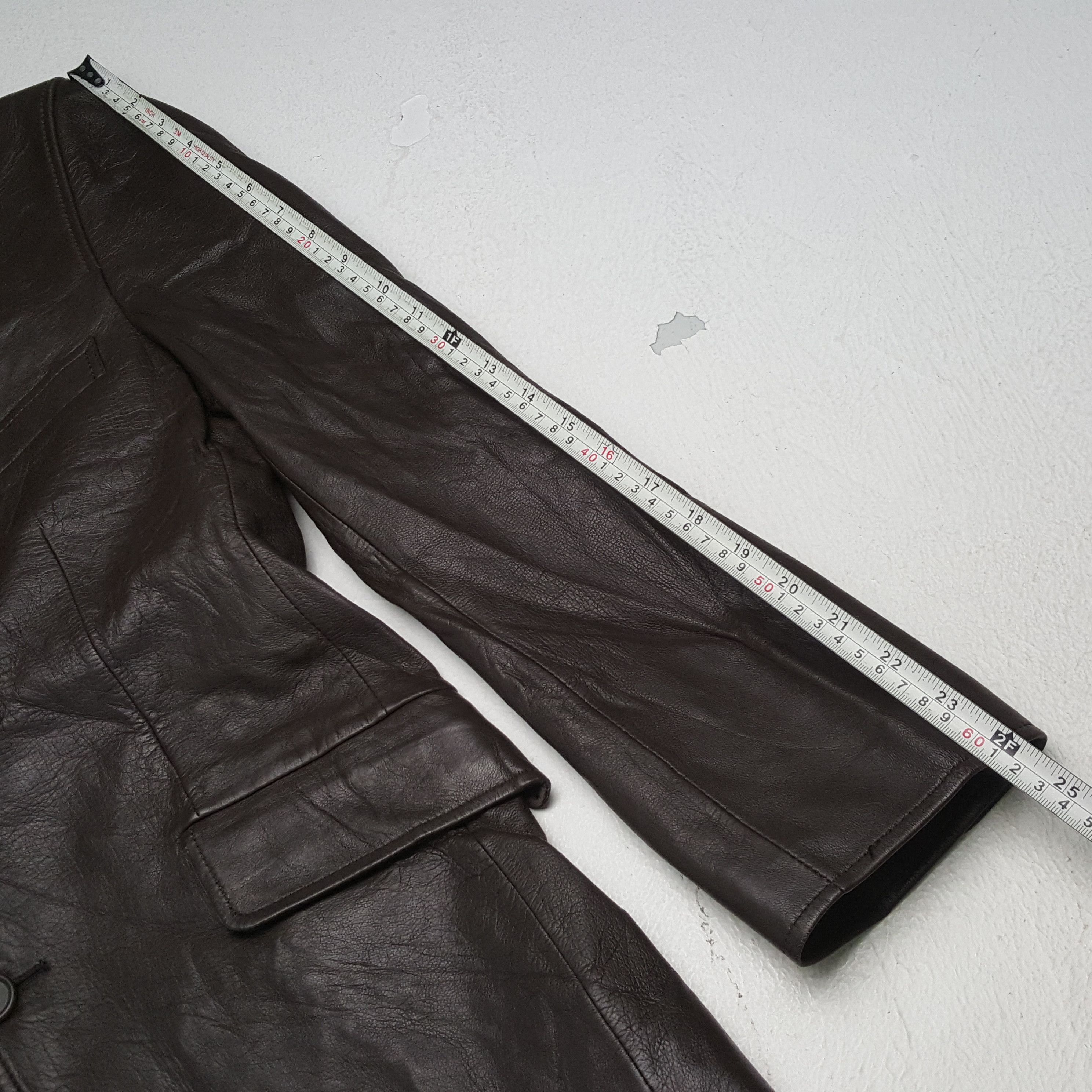 Paul Smith × Vintage PAUL SMITH Fashion Brand Leather Blazer Size 36S - 5 Thumbnail