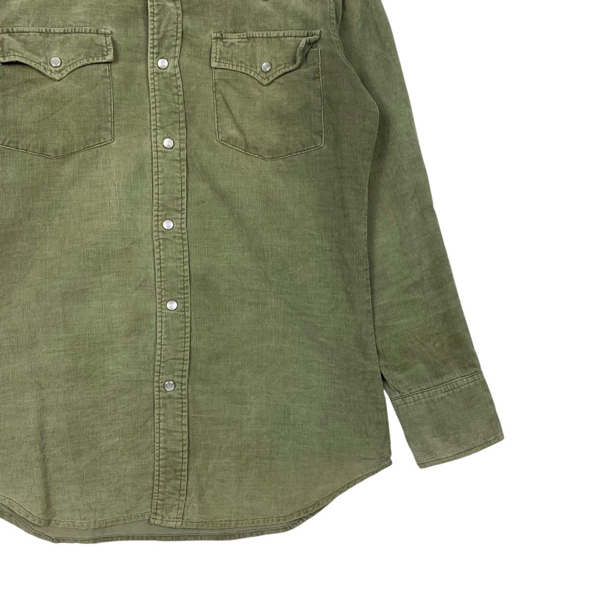 Big John 80’s BIG JOHN Green Corduroy Work Shirt Button Up #2184-C97 Size US M / EU 48-50 / 2 - 4 Thumbnail