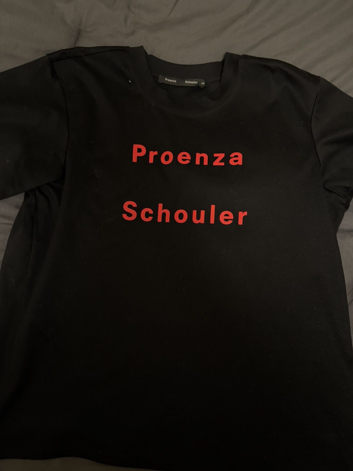 Proenza Schouler Proenza Schouler Logo T-Shirt (Black/Red) Size M / US 6-8 / IT 42-44 - 5 Thumbnail