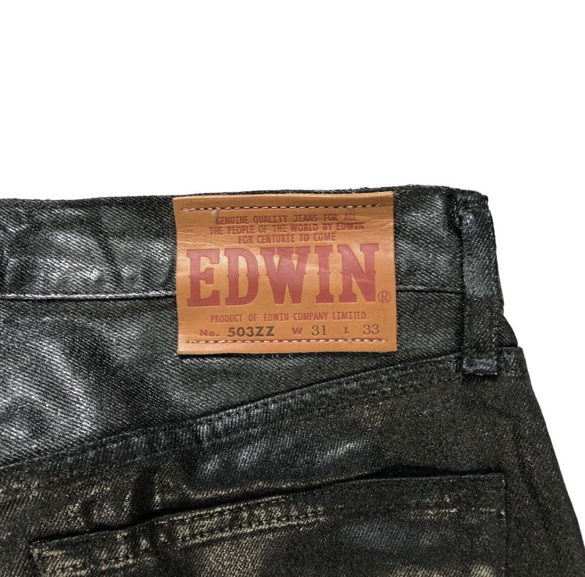 Edwin EDWIN 503ZZ WAXED BLACK DENIM PANTS #7356-139 Size US 29 - 11 Thumbnail