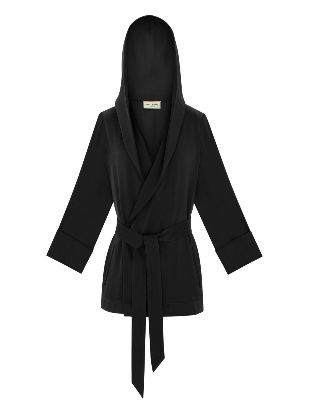 Saint Laurent Paris o1bcso1str1124 Hooded Jacket in Black Size S / US 4 / IT 40 - 1 Thumbnail