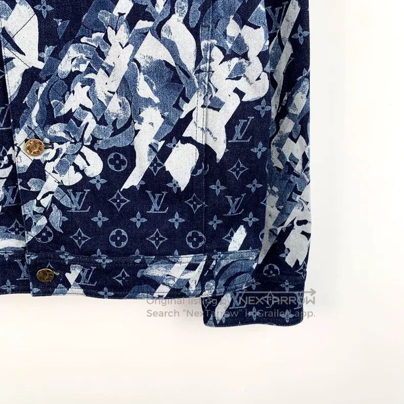 Louis Vuitton Louis Vuitton Blue logo full-print cotton lapel single-bre Size US M / EU 48-50 / 2 - 4 Thumbnail