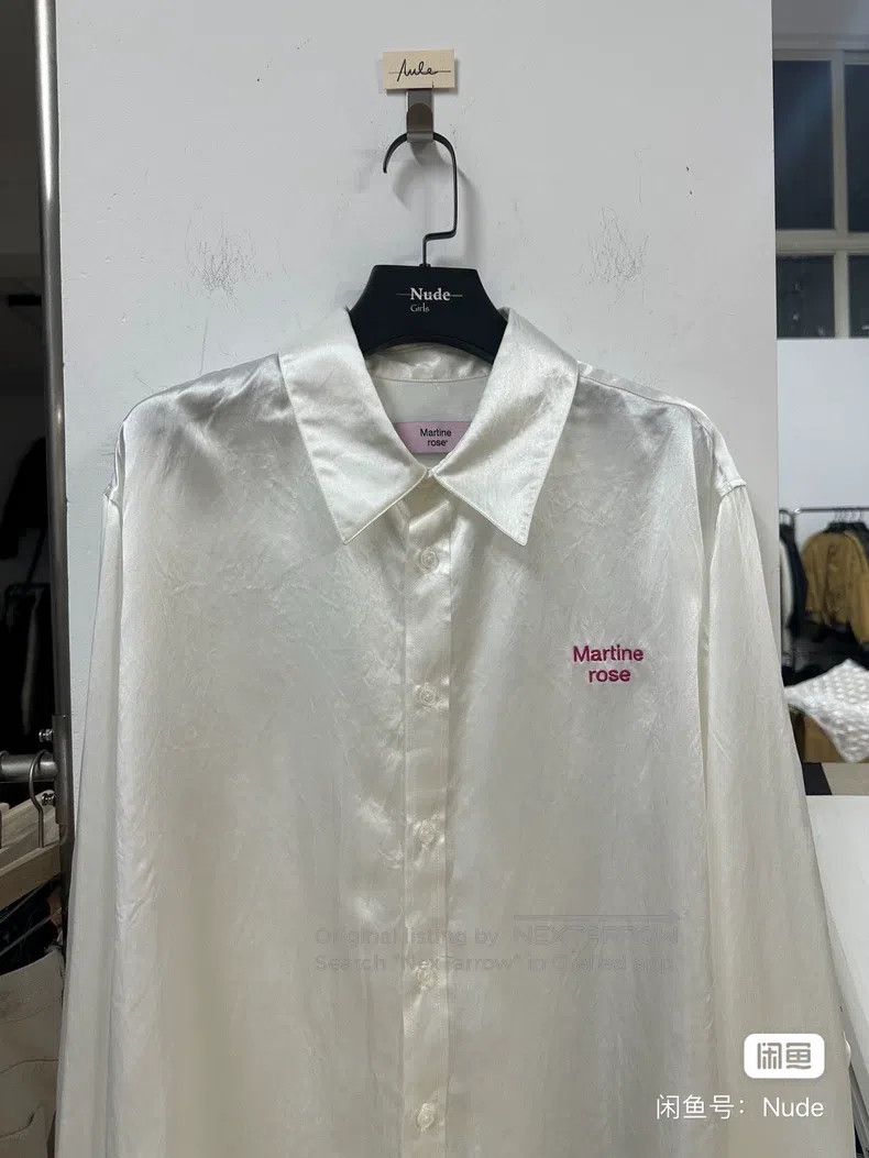 Martine Rose Martine Rose Satin embroidered small Logo shirt Size US L / EU 52-54 / 3 - 2 Thumbnail
