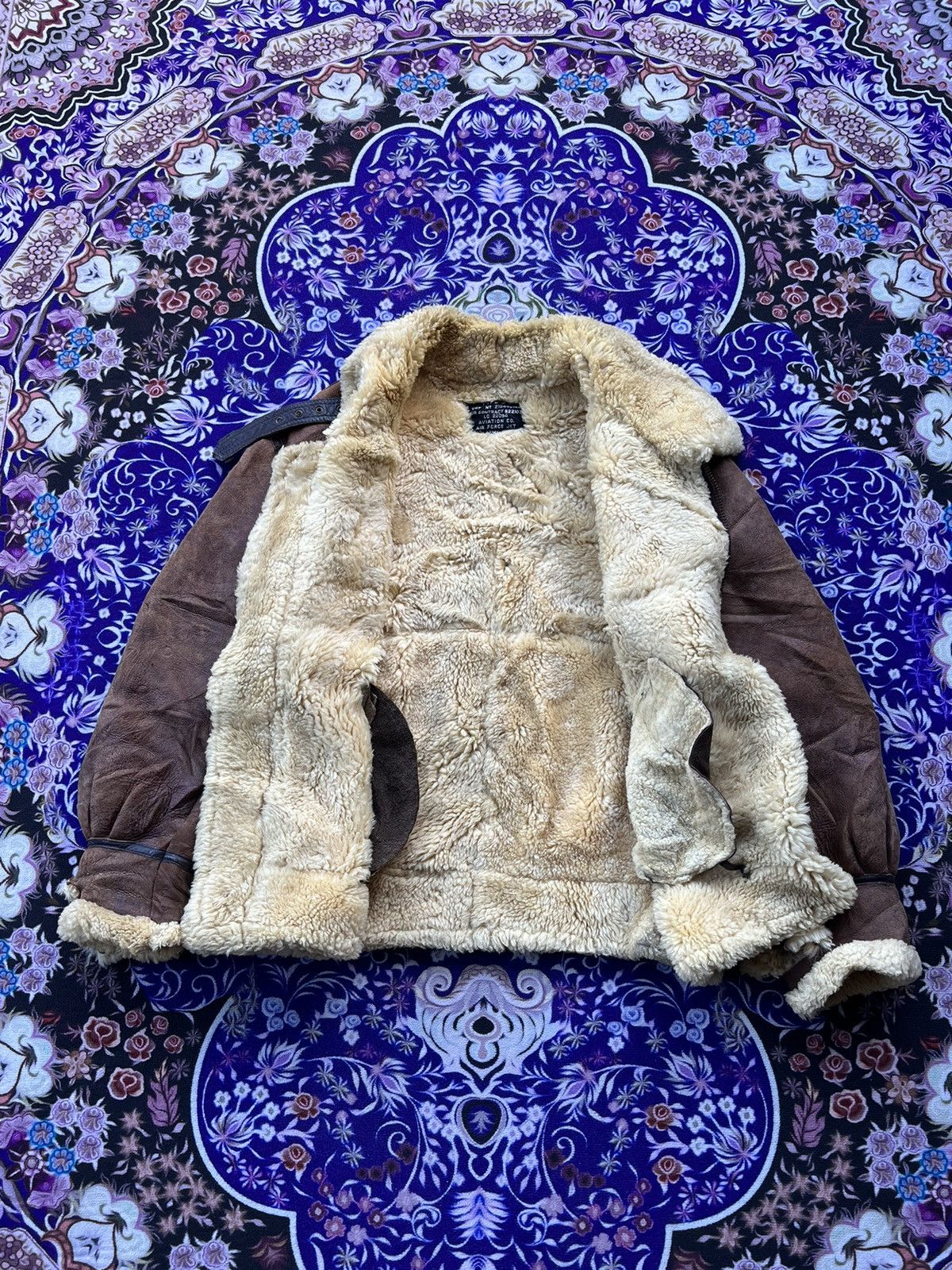 Avirex Distressed Type B-3 Leather Sherpa Shearling Flying Jacket Size US L / EU 52-54 / 3 - 2 Thumbnail