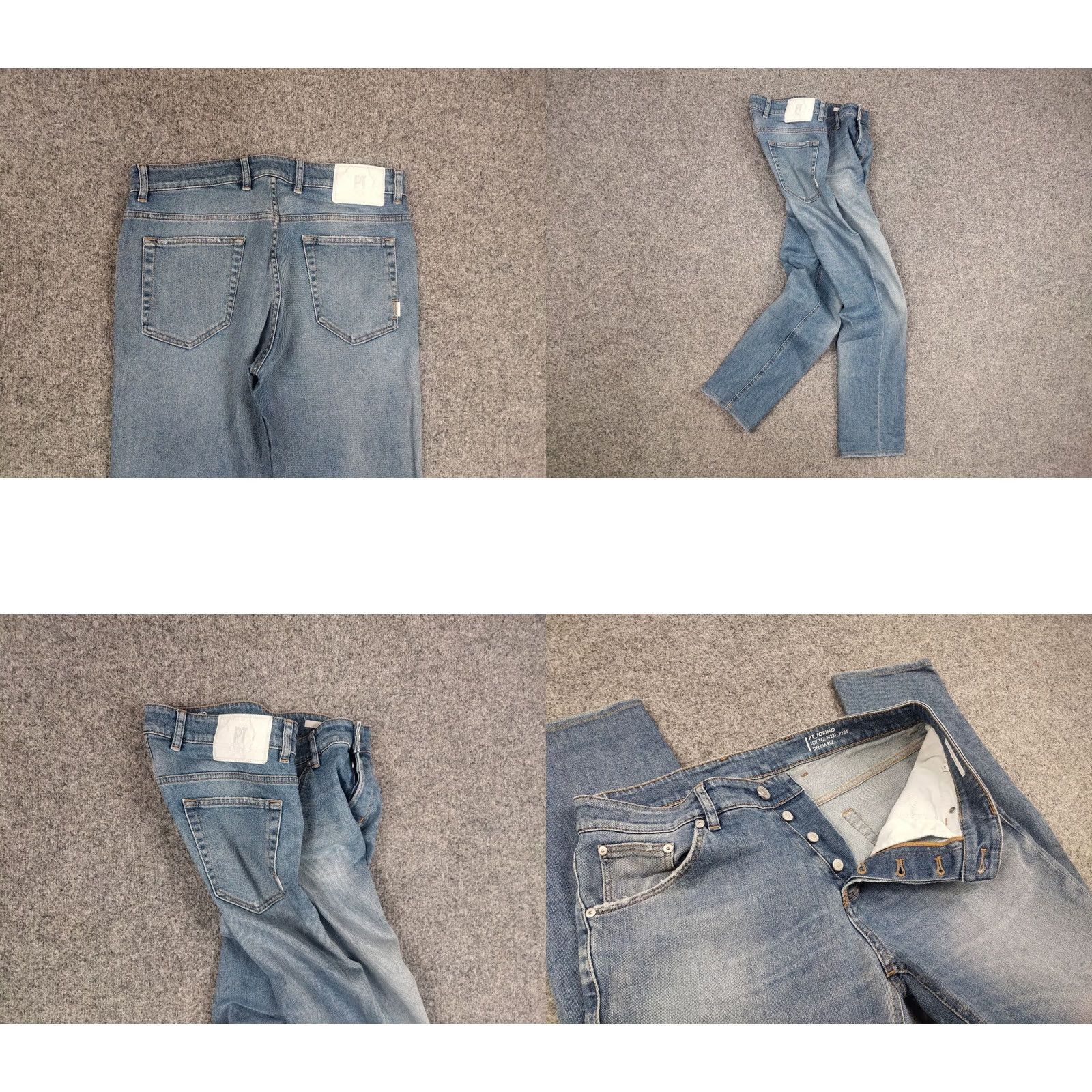 PT Torino PT Torino Jeans Ankle 33 Mens Regular Blue Denim 5-Pocket Design Casual Wear Size US 33 - 8 Thumbnail