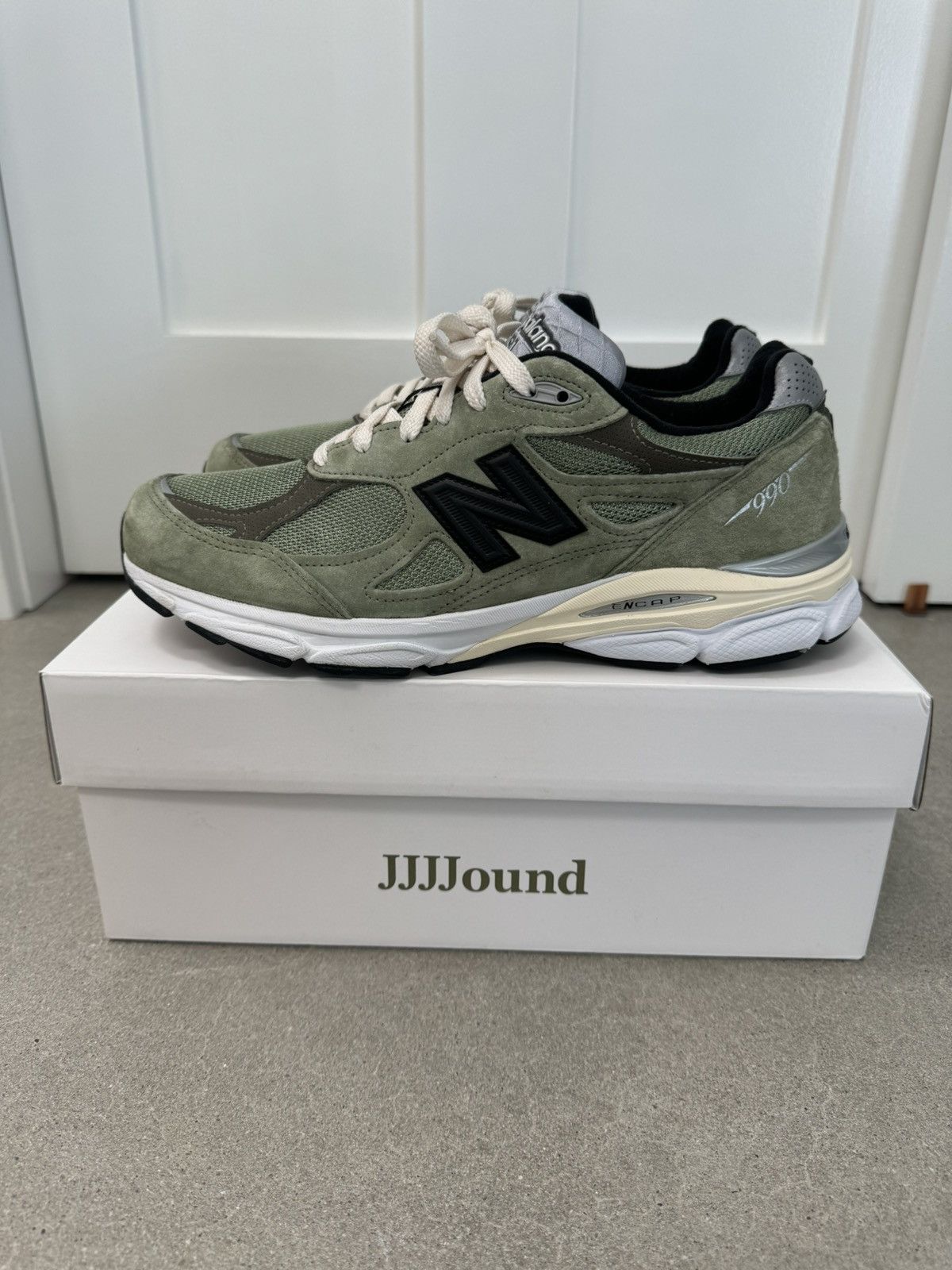 New Balance JJJJound New Balance 990v3 Green Cream | Grailed