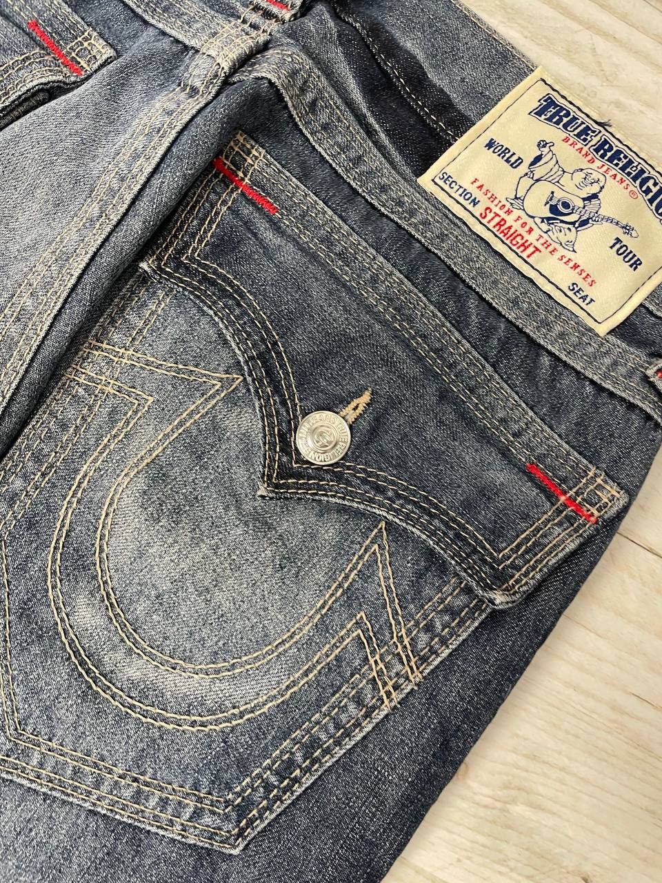 True Religion Vintage True Religion Baggy Straight Denim Jeans Japan Y2K Size US 31 - 17 Thumbnail